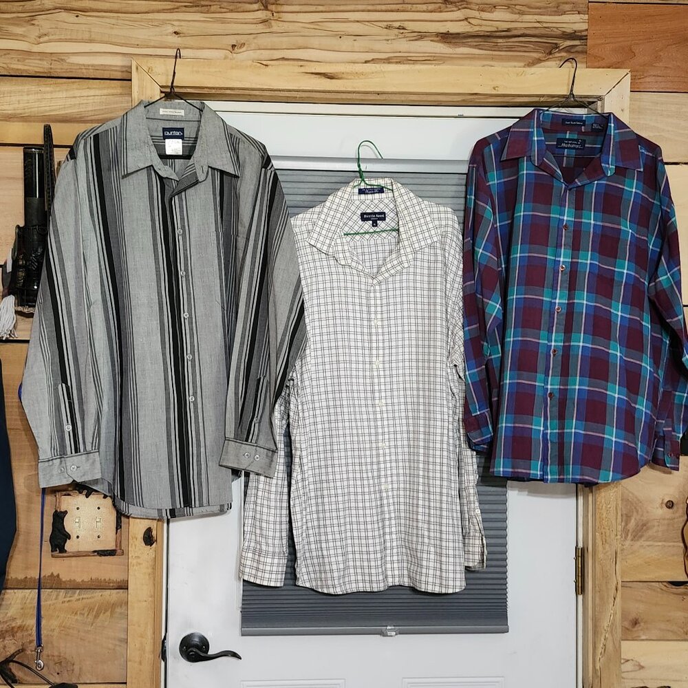 Puritan/Austin Reed/Manhattan XL man long sleeve button front shirts